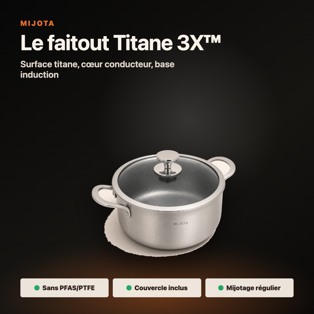 Carte bénéfices du faitout MIJOTA Titane 3X