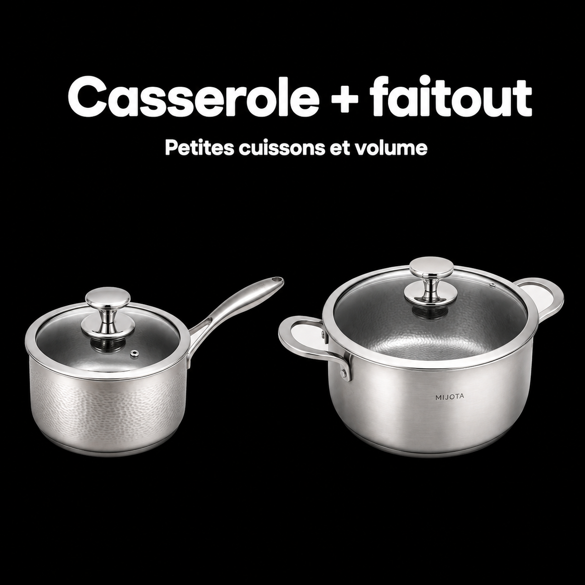 Casserole MIJOTA Titane 3X incluse dans la batterie complète