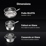 Dimensions des pièces de la batterie MIJOTA 6 pièces