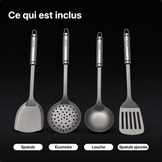 Contenu du set d'ustensiles en titane MIJOTA