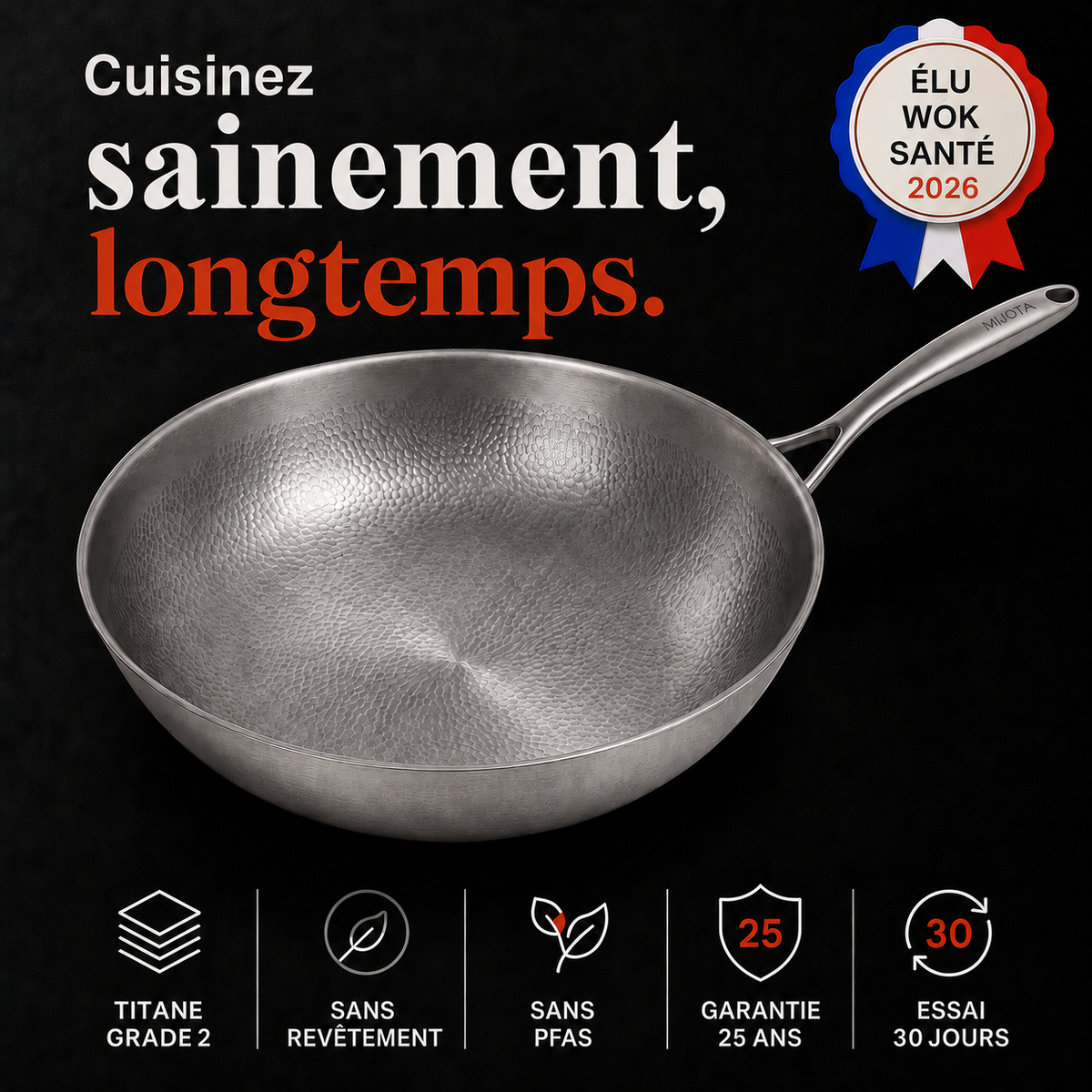 Wok MIJOTA et promesse Cuisinez sainement, longtemps