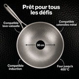 Compatibilité du wok MIJOTA avec induction, gaz, vitrocéramique et électrique